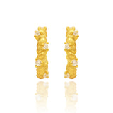 Gold Twisting Twinkles Hoops Petite | 18ct Gold