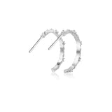 Twisting Twinkles Hoops Grande | 18ct White Gold