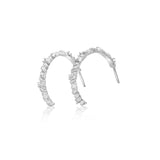 Twisting Twinkles Hoops Grande | 18ct White Gold