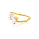 Pear Pair Diamond 1.5 carat Ring | 18ct Gold