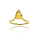 The Positive Vibes Statement Citrine Ring | 18ct Gold