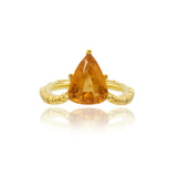 The Positive Vibes Statement Citrine Ring | 18ct Gold