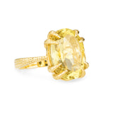 Smooth Scalp Citrine Ring | 18ct Gold