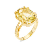 Smooth Scalp Citrine Ring | 18ct Gold