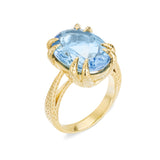 Smooth Scalp Topaz Ring | 18ct Gold