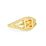 Braided Box Citrine Ring | 18ct Gold