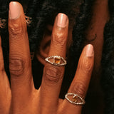 Braided Box Citrine Ring | 18ct White Gold
