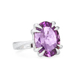 Smooth Scalp Amethyst Ring | 18ct Gold