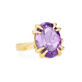Smooth Scalp Amethyst Ring | 18ct White Gold