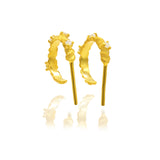 Gold Twisting Twinkles Hoops Petite | 18ct Gold