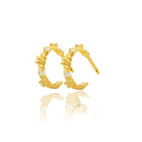 Gold Twisting Twinkles Hoops Petite | 18ct Gold