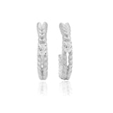 Intertwined Radiance Hoops | 18ct White Gold