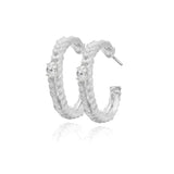 Intertwined Radiance Hoops | 18ct White Gold