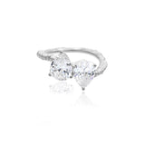 Pear Pair Diamond 1.5 carat Ring | 18ct White Gold