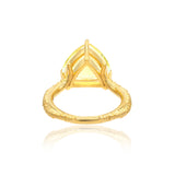 The Higher Vibes Statement Lemon Quartz Ring | 18ct Gold