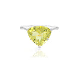 The Higher Vibes Statement Lemon Quartz Ring | 18ct White Gold
