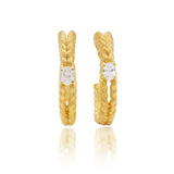 Intertwined Radiance Hoops | 18ct White Gold