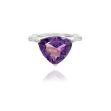 The Higher Vibes Statement Amethyst Ring | 18ct White Gold