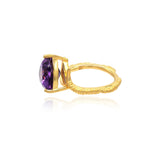 The Higher Vibes Statement Amethyst Ring | 18ct Gold
