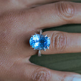 Smooth Scalp Topaz Ring | 18ct White Gold