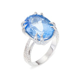 Smooth Scalp Topaz Ring | 18ct White Gold