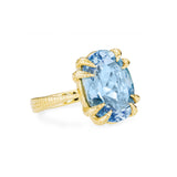 Smooth Scalp Topaz Ring | 18ct Gold