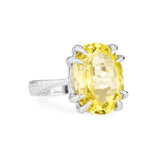 Smooth Scalp Citrine Ring | 18ct White Gold